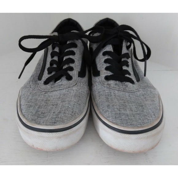 Vans OFF THE WALL Youth Size 3 Gray Black Skate Shoes 500714 Classic Sneakers - Picture 2 of 9